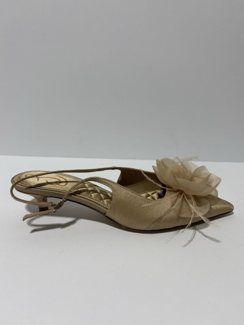 Sam Edelman Women’s Faye Embellished Feather Slingback Pumps, Size 6 M
